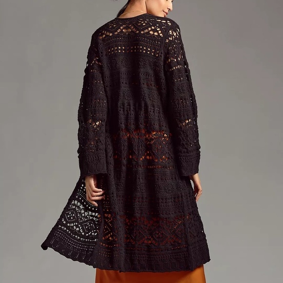 NWT By Anthropologie Pointelle Cardigan Sweater Small - Picture 2 of 4